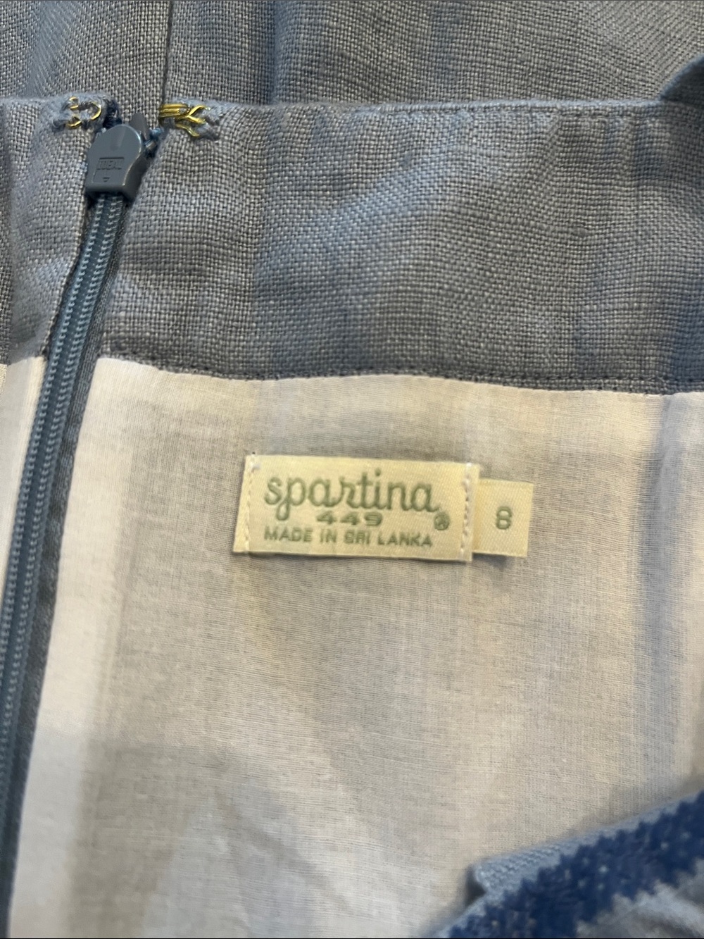 Spartina 449 Light Blue Embroidered Wide-Leg Jumpsuit - Picture 8 of 8